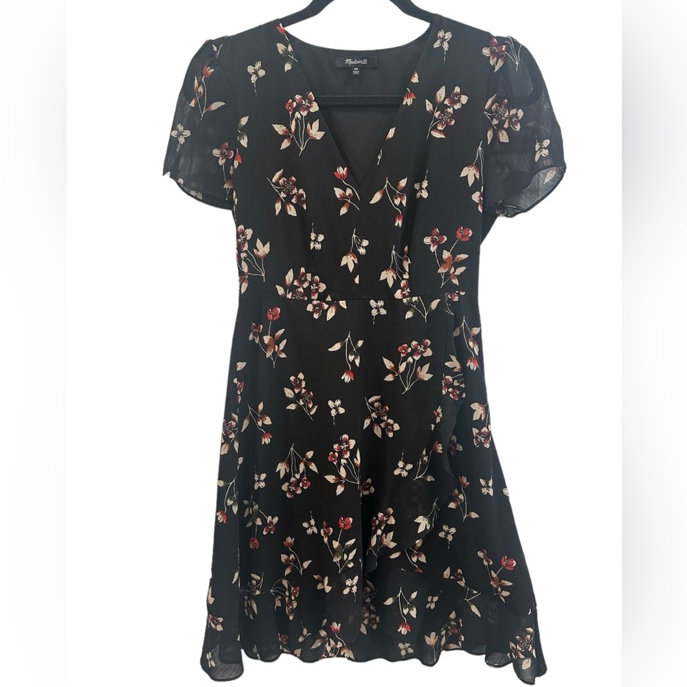 Madewell floral v neck dress size 00 EUC